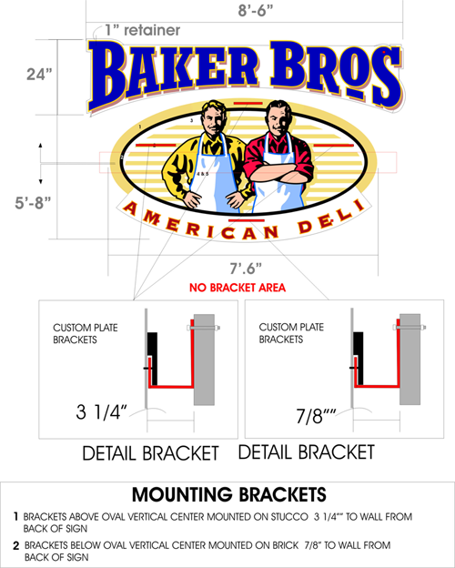 Sketch of Bakers Bros Sign Sketch of Bakers Bros Sign